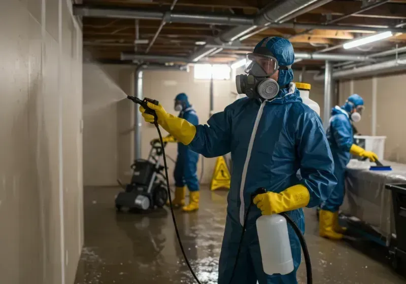 Basement Sanitization and Antimicrobial Treatment process in Fruitridge Pocket, CA